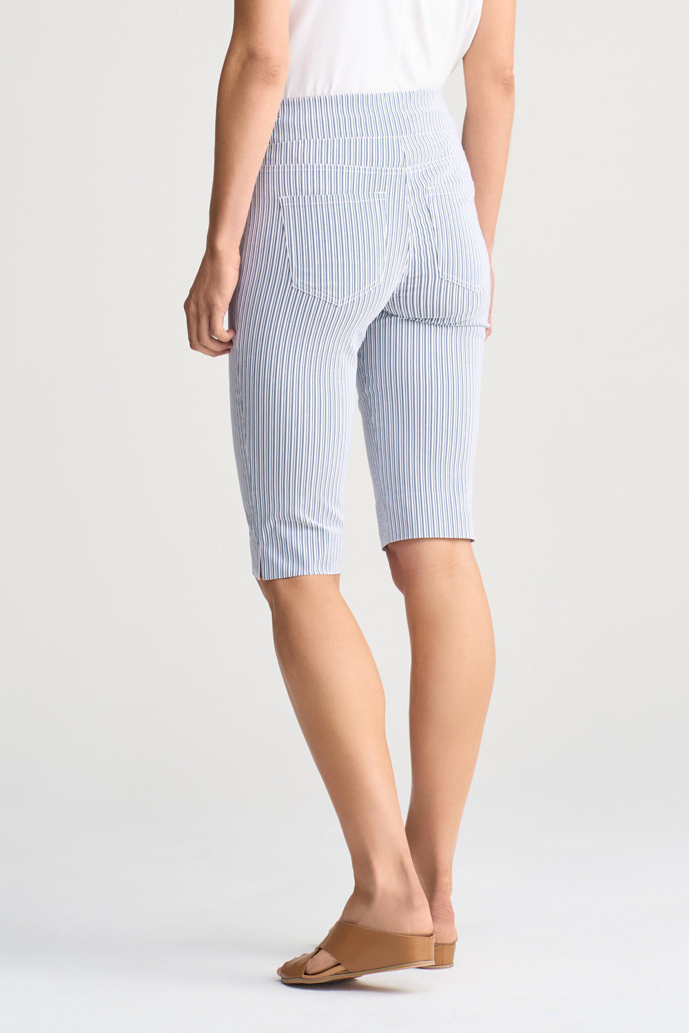 Short Seersucker - Navy & White Stripe